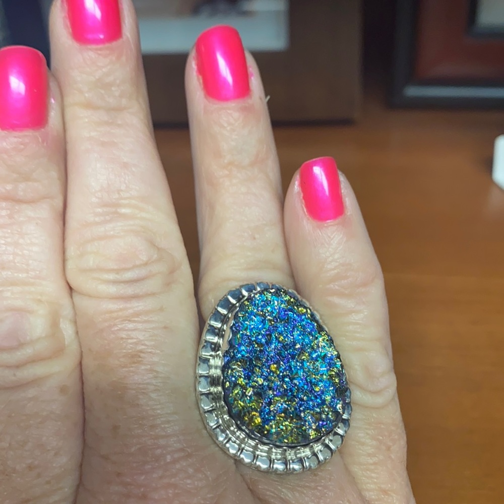 Sterling Silver Druzy Ring